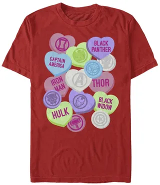 Fifth Sun Men's Candy Icons Marvel Short Sleeve Crew T-shirt