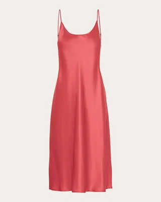 Midi-Length Silk Nightgown
