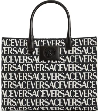 Canvas & leather tote bag