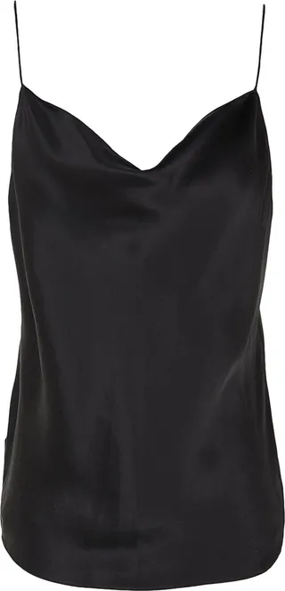 Silk Camisole Top Black