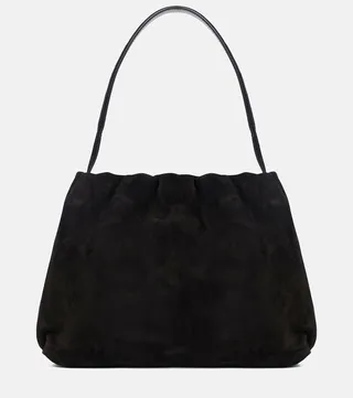 Bourse Small suede shoulder bag