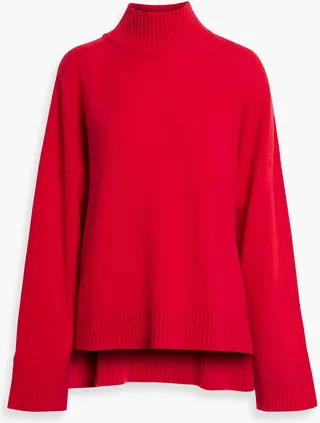 Oversized cashmere turtleneck sweater