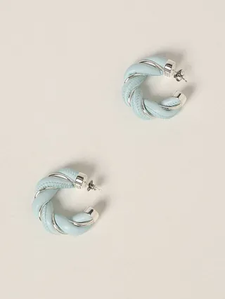 Bottega Veneta Twist leather earrings