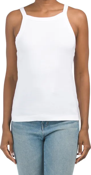 Made In Usa Aria Wide Binding Halter Top