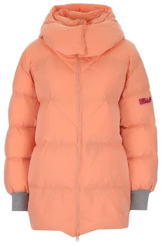 Stella McCartney Logo Patch Belted Puffer Jacket