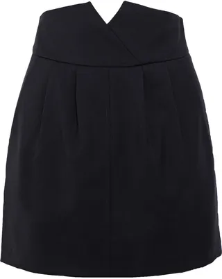 Anja pleated wool-twill mini skirt