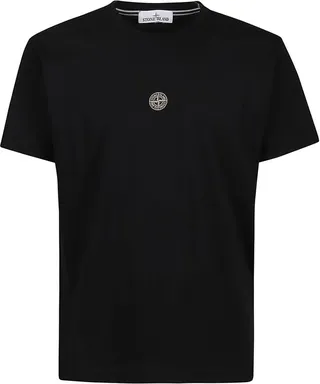 Stone Island Logo Printed Crewneck T-Shirt