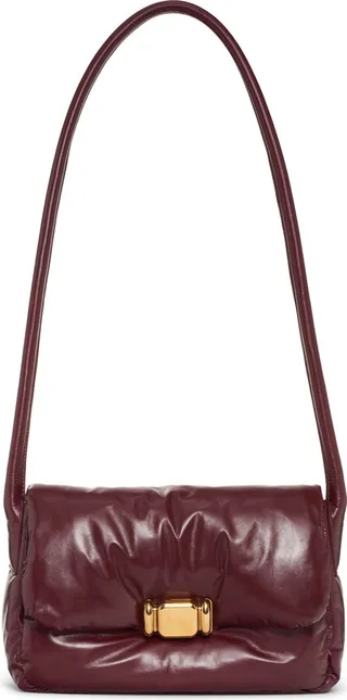 Padded Lambskin Leather Crossbody Bag