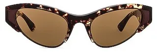 Bottega Veneta Light Ribbon Sunglasses in Brown
