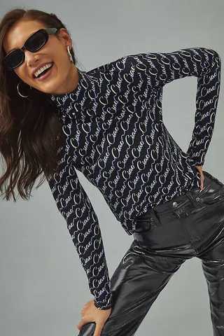 Maeve Printed Turtleneck Assorted