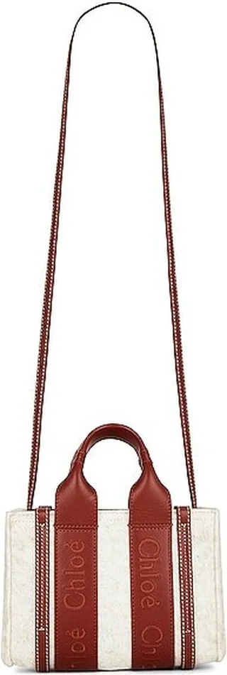 Chloe Mini Woody Felt Tote in Cream