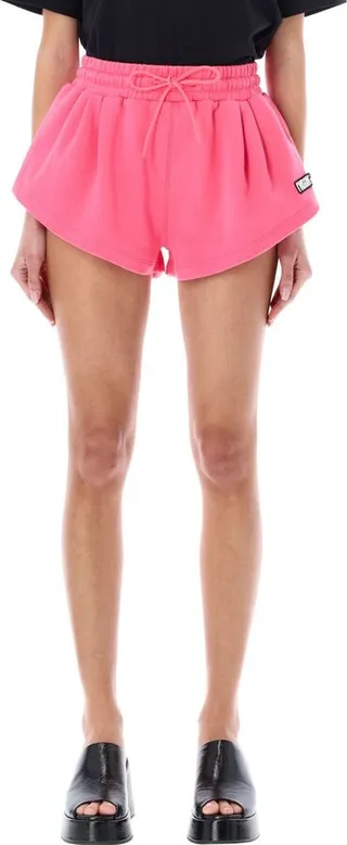 MSGM Logo Patch Drawstring Sweatshorts