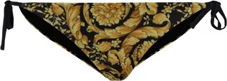 Versace Barocco Print Tie Detail Bikini Bottoms