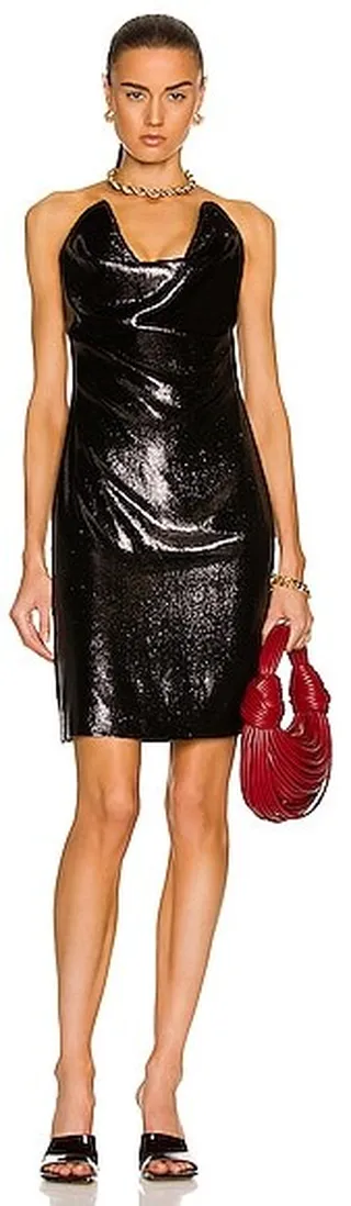 Bottega Veneta Silk Velvet Dress in Chocolate