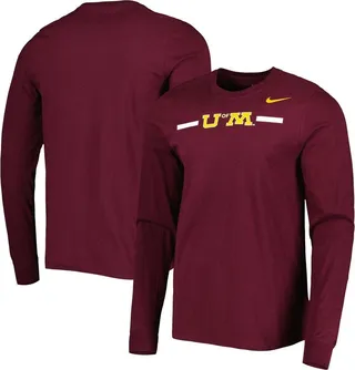 Men's Nike Maroon Minnesota Golden Gophers Vintage Collection Core Long Sleeve T-Shirt