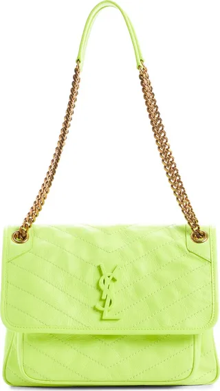 Medium Niki Matelassé Leather Shoulder Bag