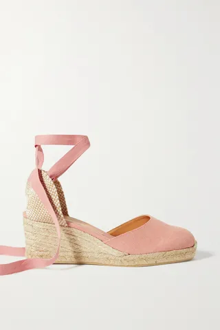 Castañer - + Net Sustain Carina 60 Canvas Wedge Espadrilles - Brown