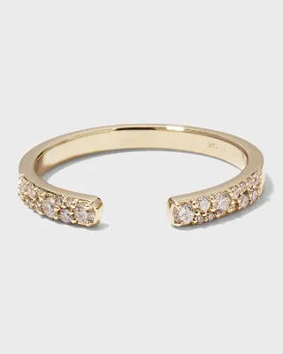 Skinny Flawless Echo 14k Scattered Diamond Ring