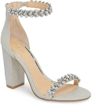 Jewel by Badgley Mischka Mayra Embellished Ankle Strap Sandal