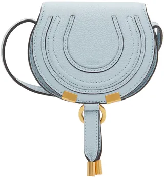 Chloé Blue Nano Marcie Saddle Bag