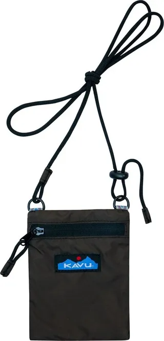 KAVU Waspusk Pouch Passport Crossbody Rope Sling - Blackout