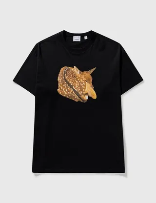 Deer Print Cotton Oversized T-shirt
