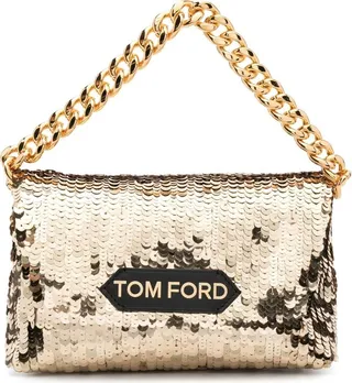 Logo-Patch Sequinned Mini Chain Bag
