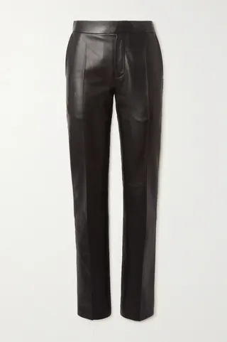 Chloé - Leather Straight-leg Pants - Black