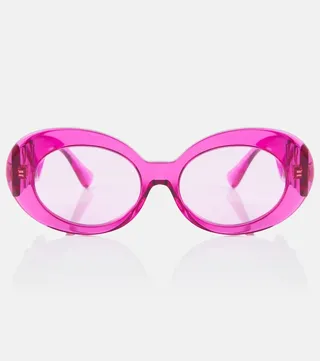 Embellished round sunglasses