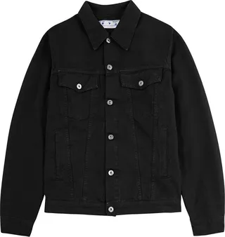 Off-White Wave Off Embroidered Denim Jacket