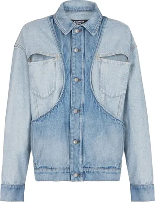 Panelled-Design Denim Jacket