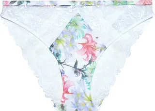 Folie D'Iris stretch-lace and floral-print tulle low-rise briefs