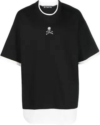 layered logo-print T-shirt