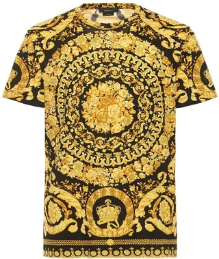 Barocco print cotton jersey t-shirt