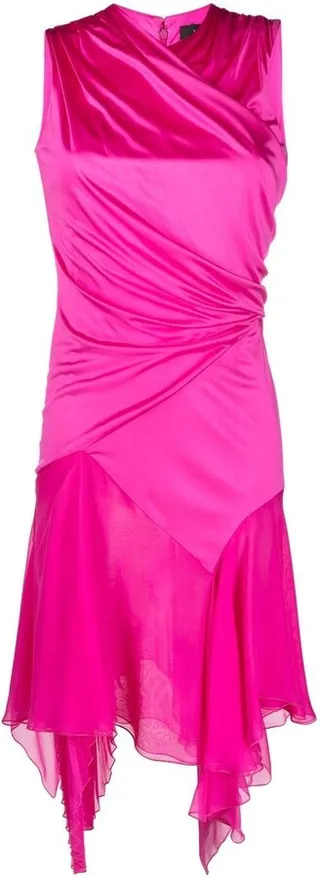 Asymmetric Gathered Dress