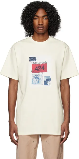 424 White Graphic T-Shirt