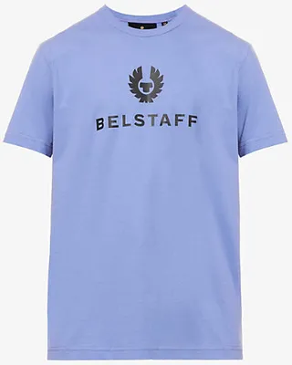 Mens Mauve Signature ogo-print Cotton-jersey T-shirt