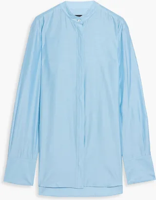 Bratt cotton and silk-blend shirt