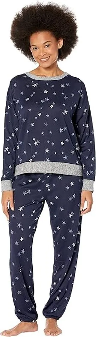 Splendid Pullover Jogger PJ Set (Multi Star) Women's Pajama Sets