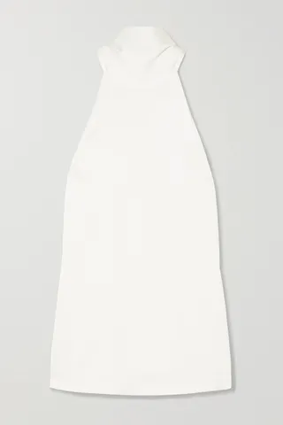 Galvan - Satin Halterneck Top - White