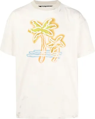 Neutral Palm Neon Print T-Shirt