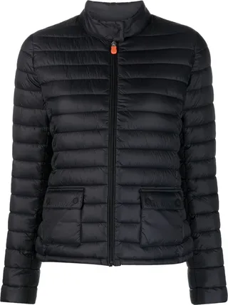 Logo-Patch Zip-Up Padded Jacket