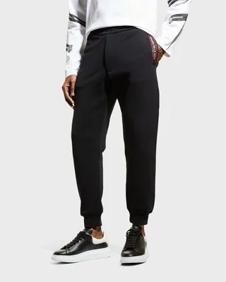 Men's Logo-Tape Jogger Pants