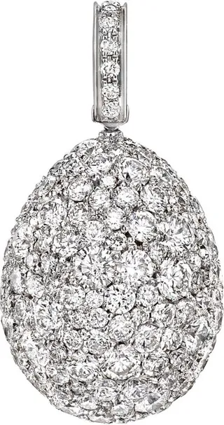 Fabergé White Gold And Diamond Emotion Egg Charm
