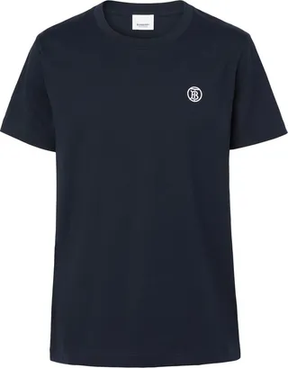 TB-embroidered cotton T-shirt