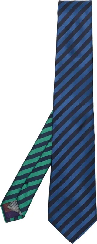 Diagonal-Stripe Silk Tie