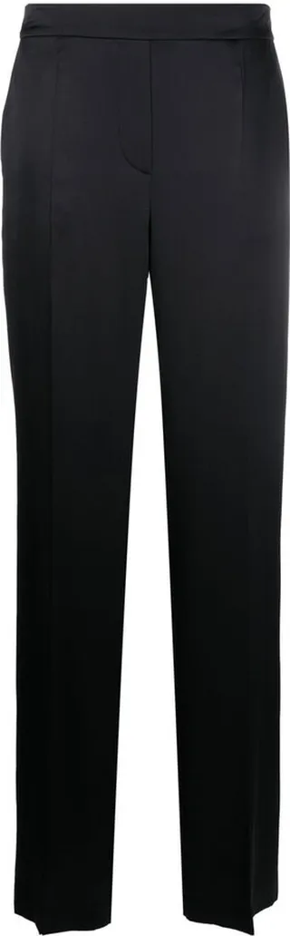 Silk Straight-Leg Trousers