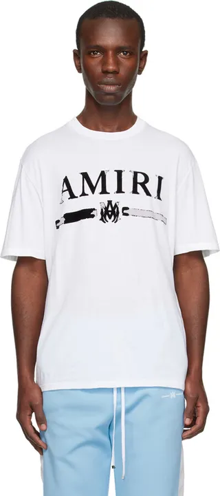 AMIRI White M.A. Bar T-Shirt