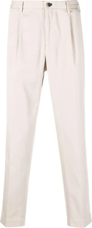 Pleated Straight-Leg Trousers