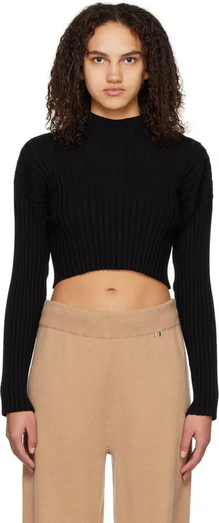 Wolford Black Mega Rib Turtleneck